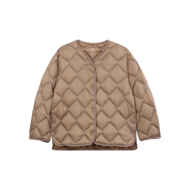 UNIQLO Down Jacket Women's Milk Tea Brown-1