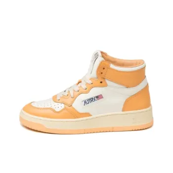 AUTRY High Top Skateboard Shoes Women's Beige Orange