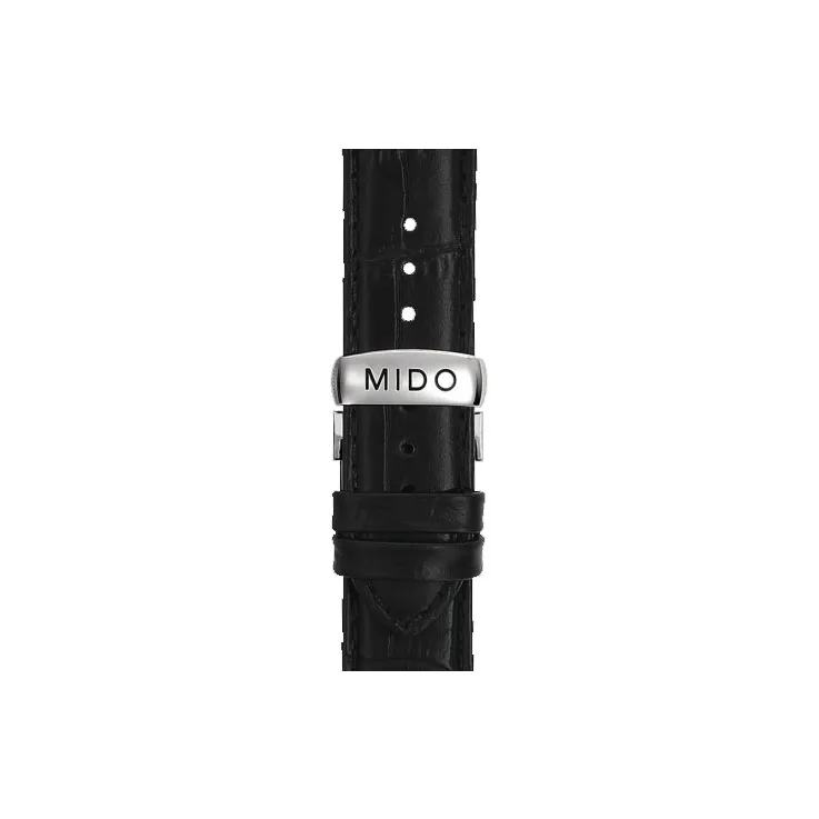 MIDO Automatic Mechanical Movement Men's Watch Black Dial Stainless Steel Watch Case Leather Watch Bands-4