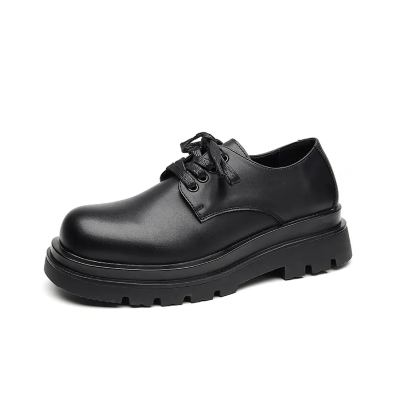 Romon Men's Casual Shoes Men Mid Top Black-1