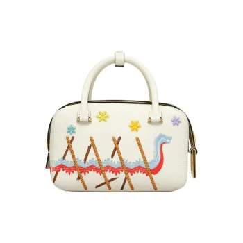 Delvau CASPER Collaboration Cool Bo Soft Grain Calfskin Shoulder Bag Crossbody Bag Handbag Mini Women's Ivory
