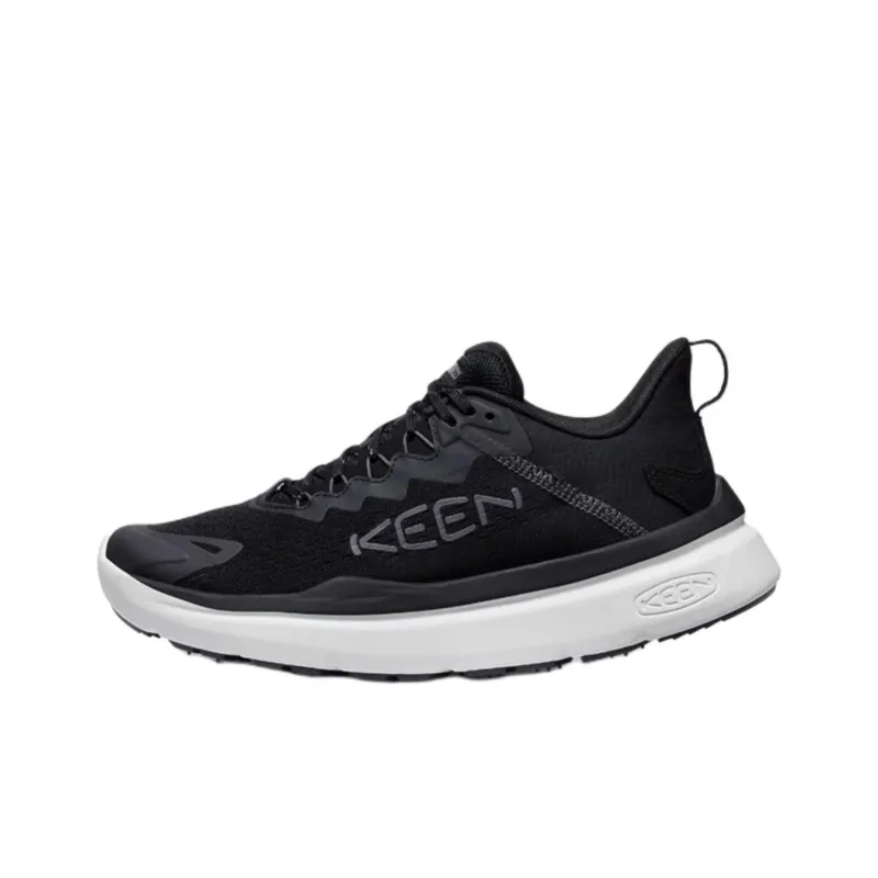 KEEN WK450 Cushioning Wear Resistant Low Top Casual Shoes Women's Black White-0