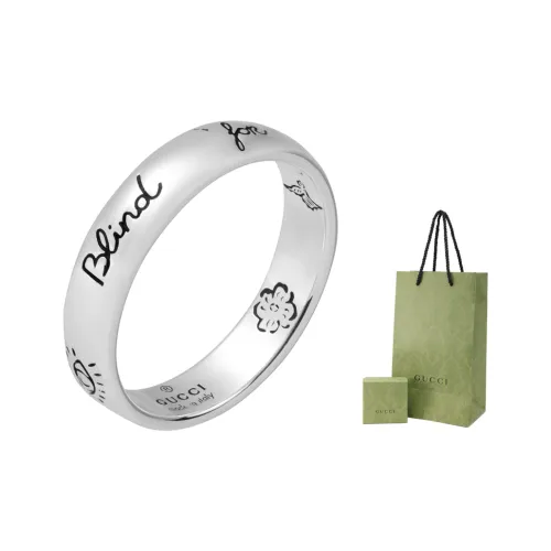 GUCCI Rings Unisex Silver - Shopping Bag