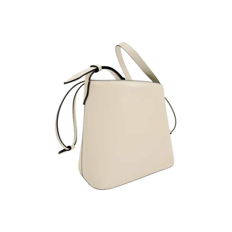 ZARA PU Crossbody Bucket Shoulder Bag Women's White-2