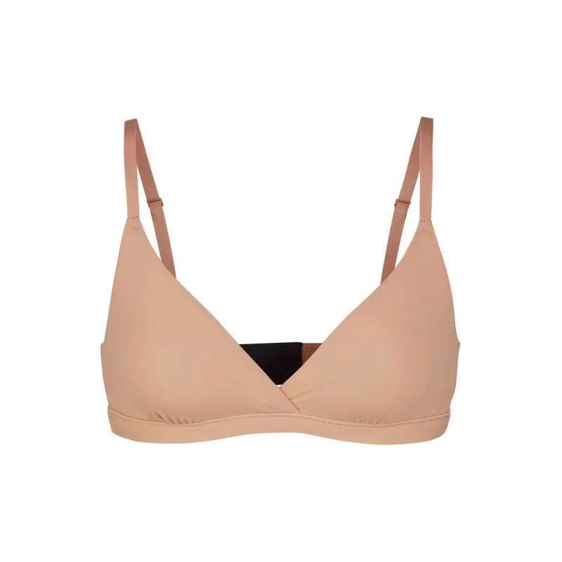 SKIMS FITS EVERYBODY CROSSOVER BRALETTE Bra Women's OCHRE/Ochre-0