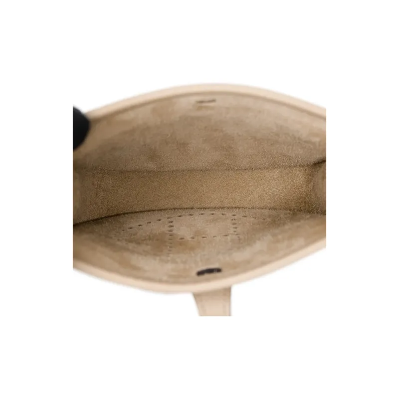 HERMES Evelyne Clemence Cow Leather Shoulder Bag, Crossbody Bag Mini Women's Marfa Beige-6
