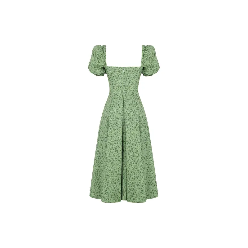 HOUSE OF CB TALLULAH Short Sleeved Dress Women's GREEN/Green-1