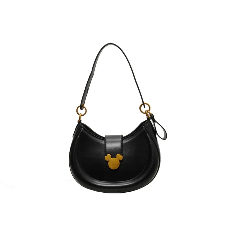 JANE KLAIN PU Saddle Bag Shoulder Bag Crossbody Bag Handbag Regular Women's Black/Brown-0