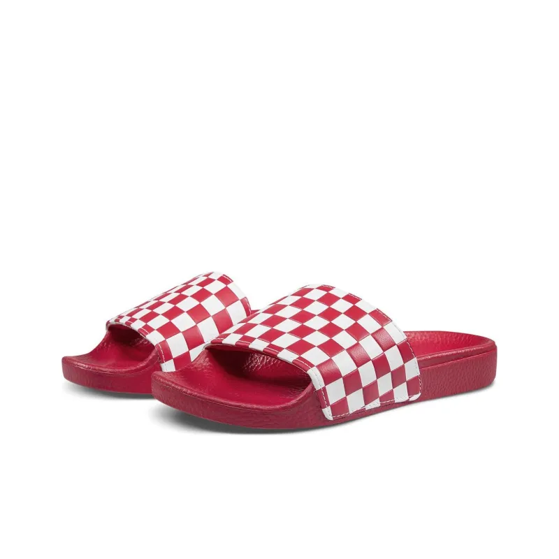 Vans Slip-Resistant Abrasion-Resistant Slide Slippers Women's Red White-1