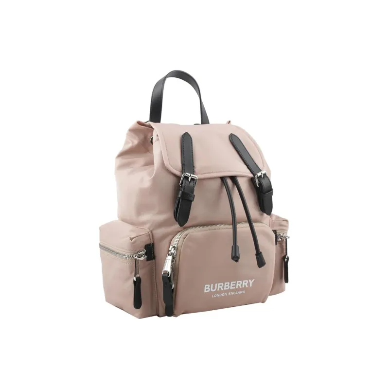 Burberry Nylon With Calfskin Backpack Unisex Rose Pink-1