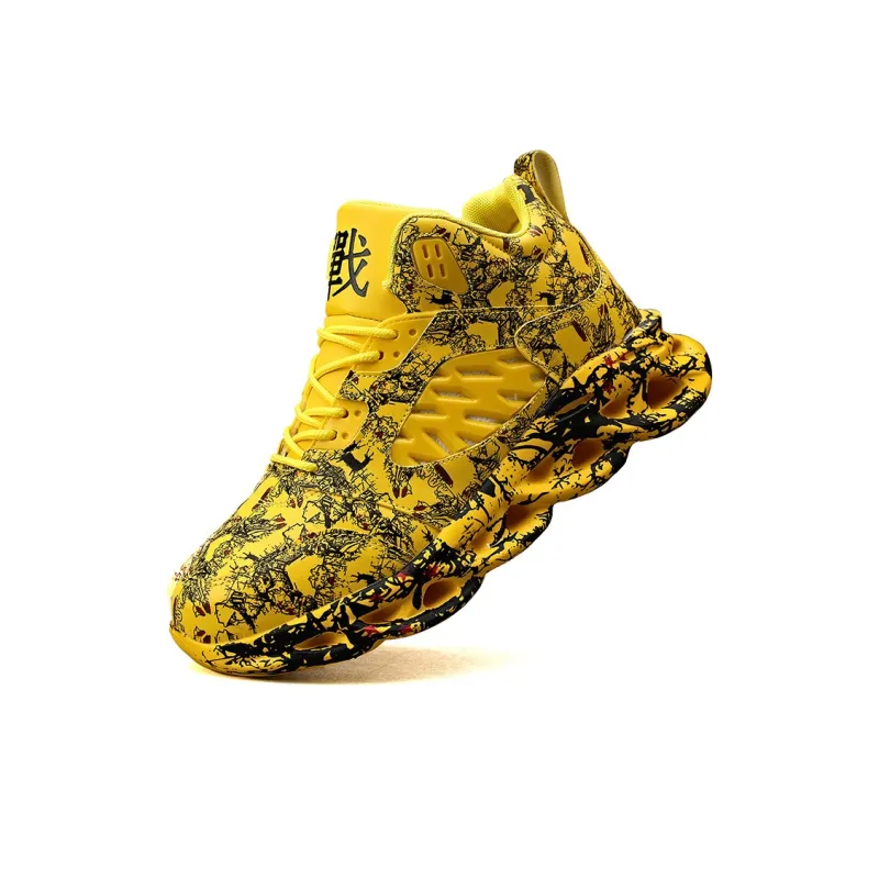 Black tailed Deer Slip Resistant And Breathable High Top Basketball Shoes Men's-13