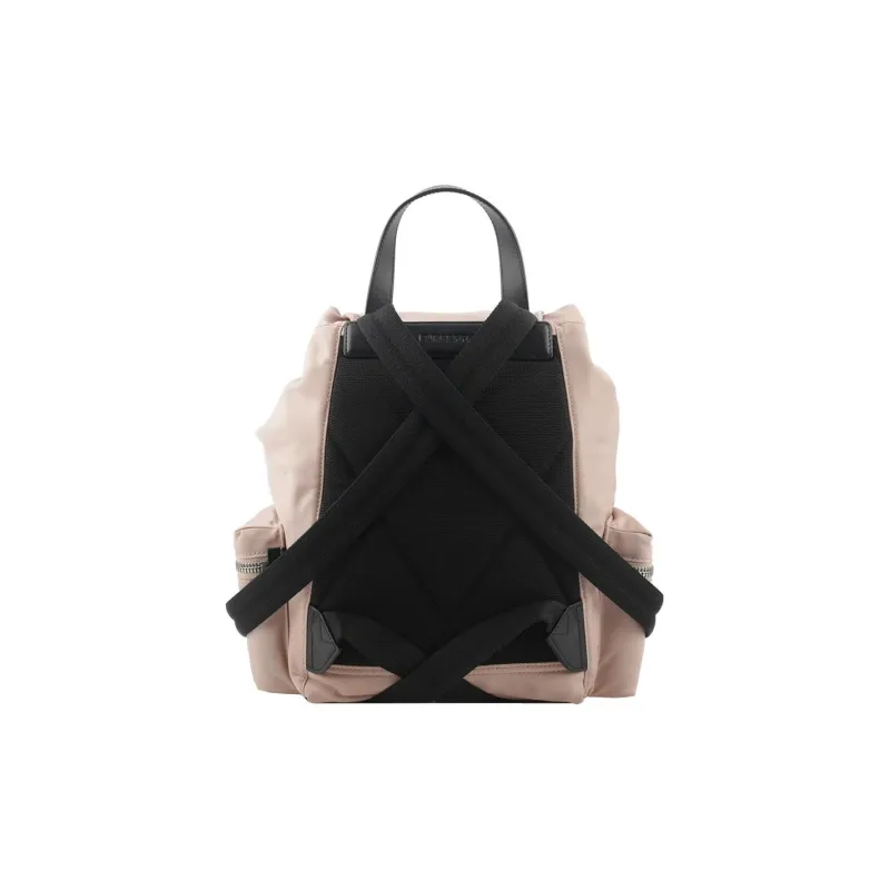 Burberry Nylon With Calfskin Backpack Unisex Rose Pink-3