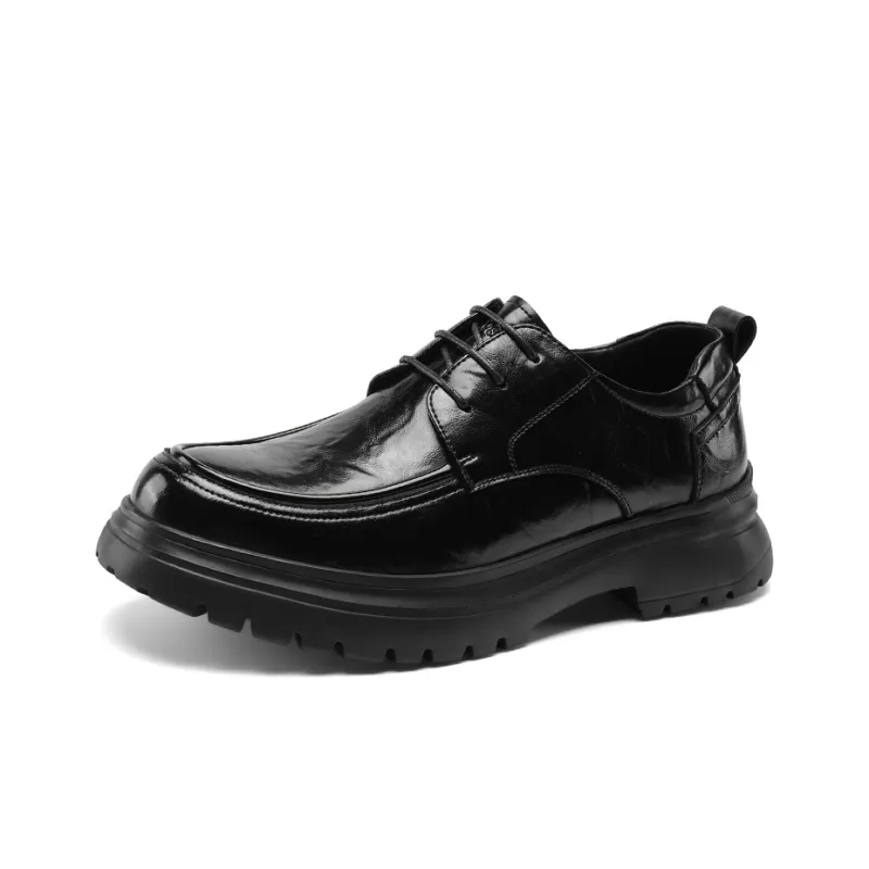 G.N.SHIJIA Dress Shoes Men Low Top Black/Brown-1