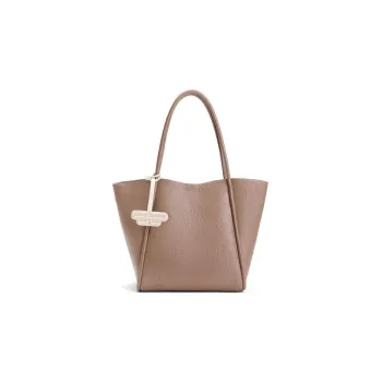 BELLE Artificial Leather Tote Bag, Shopping Bag, Handbag, Shoulder Bag Women's Apricot