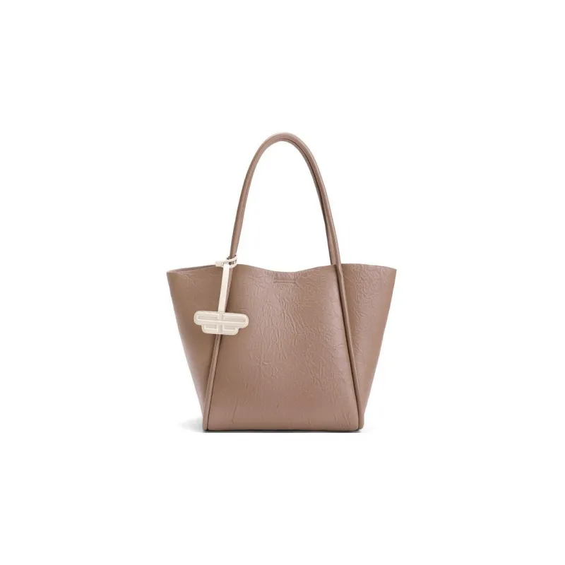 BELLE Artificial Leather Tote Bag, Shopping Bag, Handbag, Shoulder Bag Women's Apricot-0