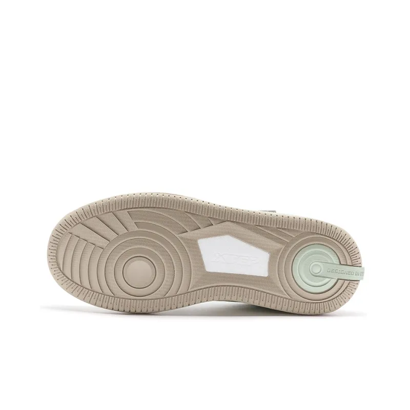 XTEP Kailang CTR Anti-Slip Wear-Resistant Low-Top Skateboard Shoes Women's White Green-6