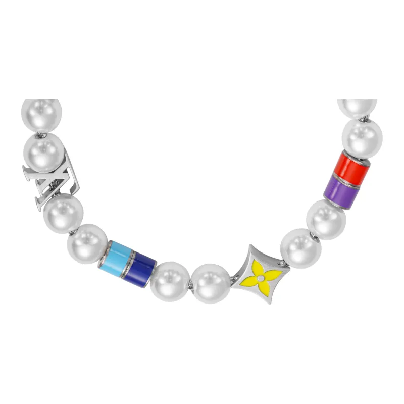 LOUIS VUITTON Monogram Pearls Party Bracelet-2