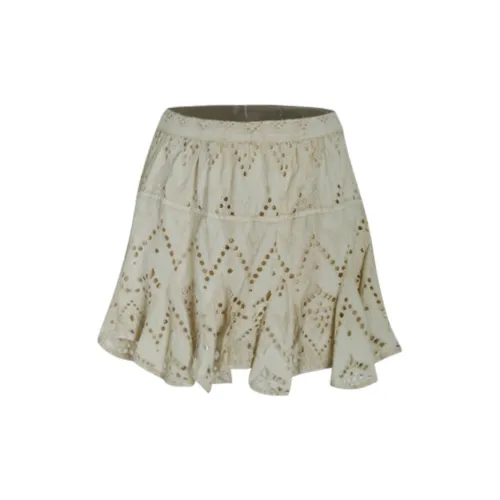 Little pull Casual Short Skirts Women's Beige