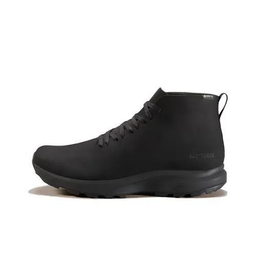 Arcteryx Solano Anti Slip And Wear Resistant Breathable Mid Top Outdoor Shoes Unisex Black