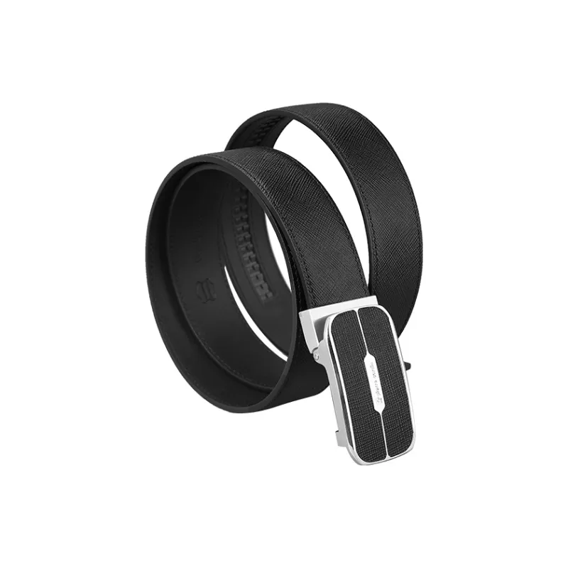 PIERRE CARDIN Stainless Steel Automatic Buckle Belt Leather Belts Men's 3.4cm-4
