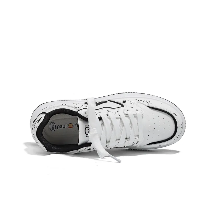 PAUL FRANK Low Top Skateboard Shoes Women's White Black-2
