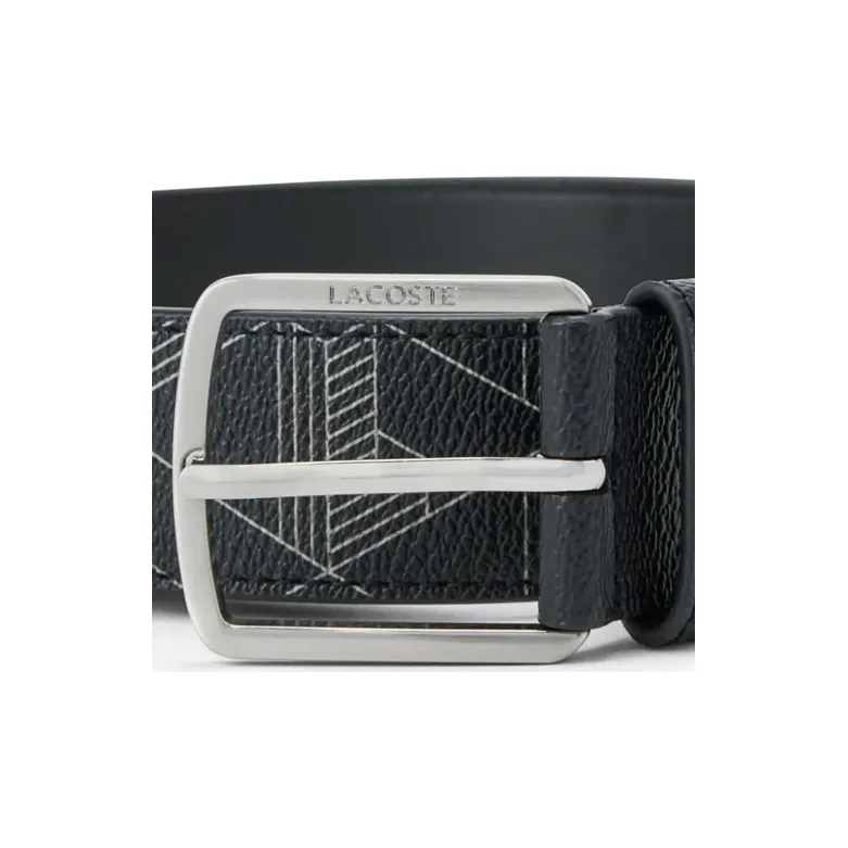 LACOSTE Logo engraved Leather Belt-2