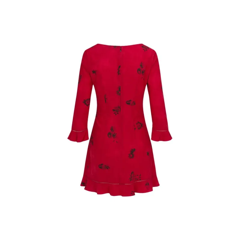 Realisation Par SS24 The Sofia Long Sleeved Dresses Women's Passion/Intense Red-1