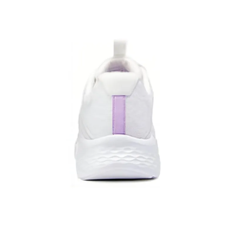 Skechers Cushioning, Wear Resistant Low Top Casual Running Shoes Women's White-3