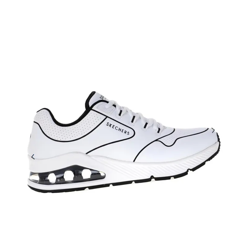 Skechers UNO 2 Cushioning Wear-Resistant Low-Top Casual Shoes Men's White-1