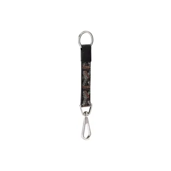 GOYARD Canvas With Calfskin Keychain Bag Accessory Unisex Black
