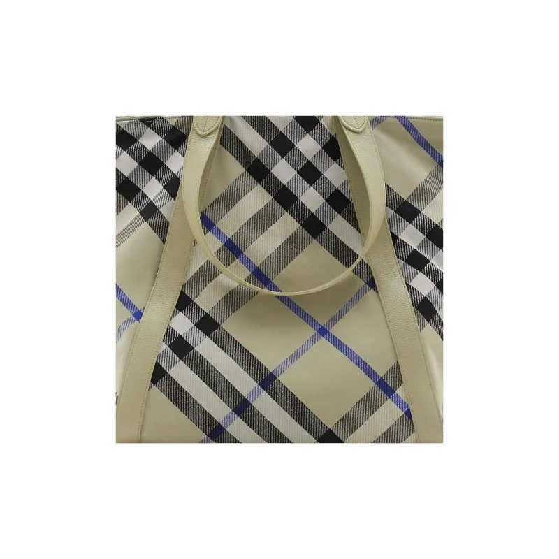 Burberry Polyester With Cotton Tote Bag, Shopping Bag, Shoulder Bag, Handbag Unisex Moss Green-4
