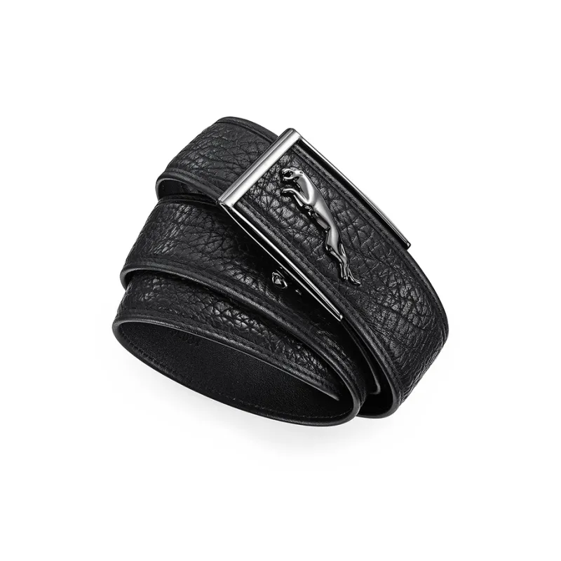 JAGUAR Business Casual Automatic Buckle Belt Cow Leather Leather Belts Men's Black Width 3.7cm-5