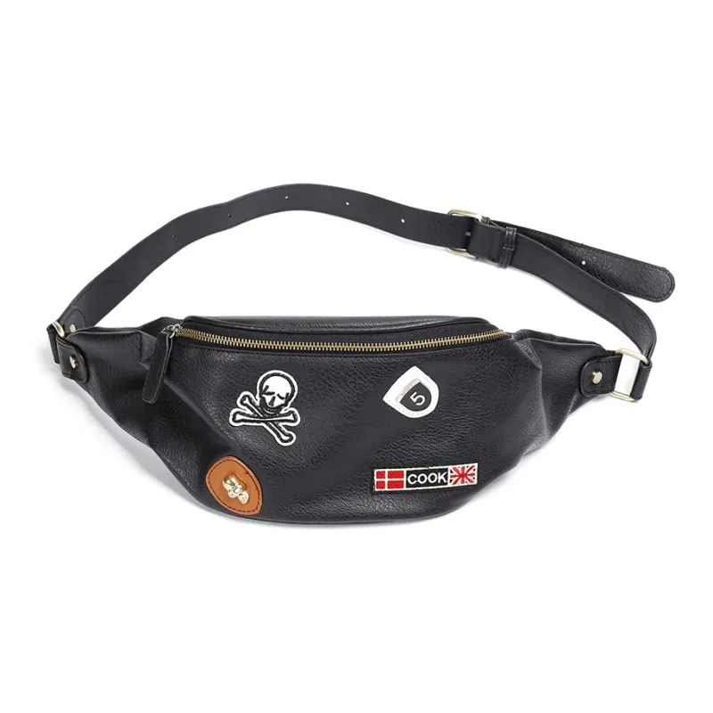 Fillove PU Sling Bags Crossbody Bags Regular Unisex Black-2