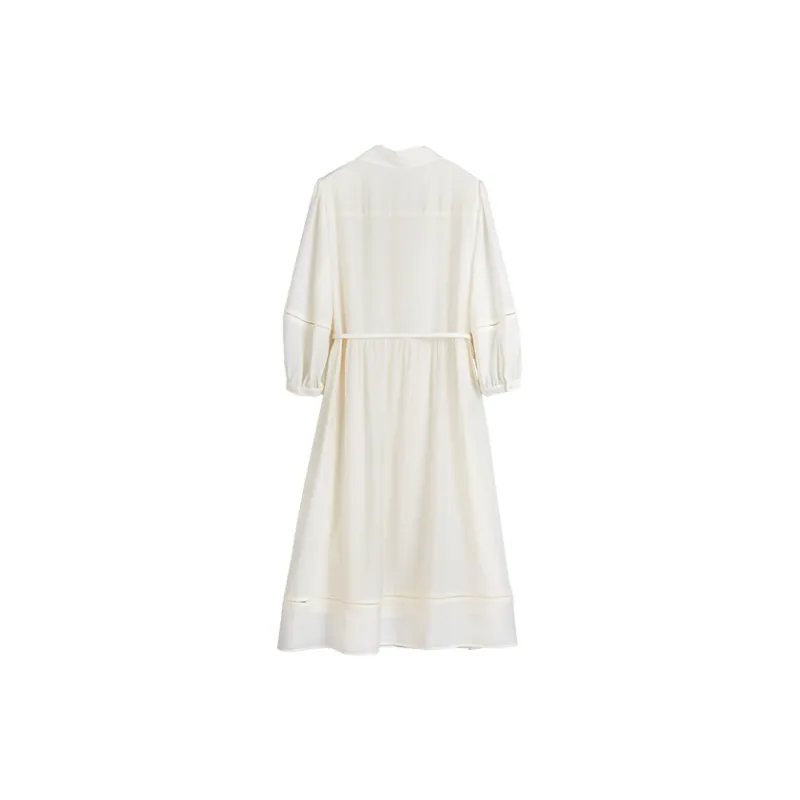 ELLE Long Sleeved Dress Summer Women's Ecru-1