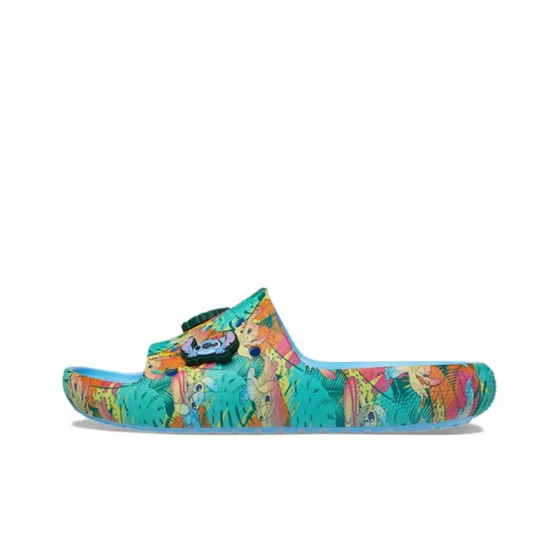 Crocs X Disney Stitch Classic Slides 'Blue Multi' Women's-0