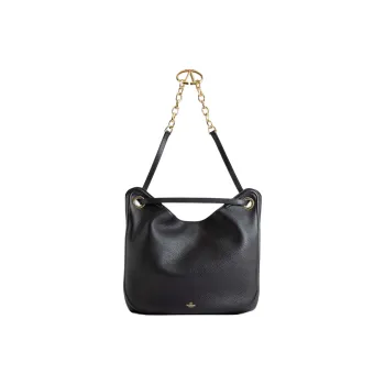 Valentino Grained Leather Tote Bag Shopping Bag Handbag Shoulder Bag Women's Black