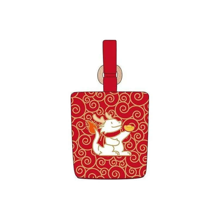 NEARAY Polyester Bucket Bag Handbag Medium Size Unisex Emerging Blessing Dragon-0