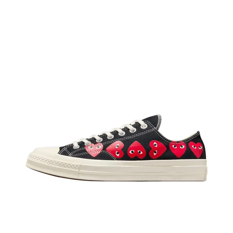 Chuck 70 Comme Des Garçons Play X Converse Low 'Multi Heart Black'-0
