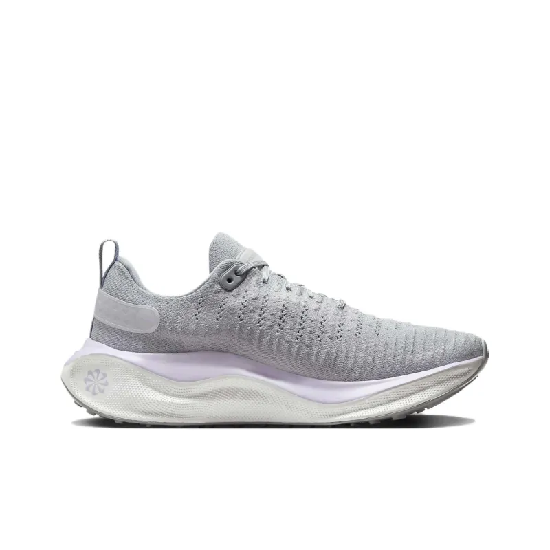 Nike Reactx Infinity 4 Cushioning And Breathable Low Top Running Shoes Women's Light Gray Purple Extra Wide-1