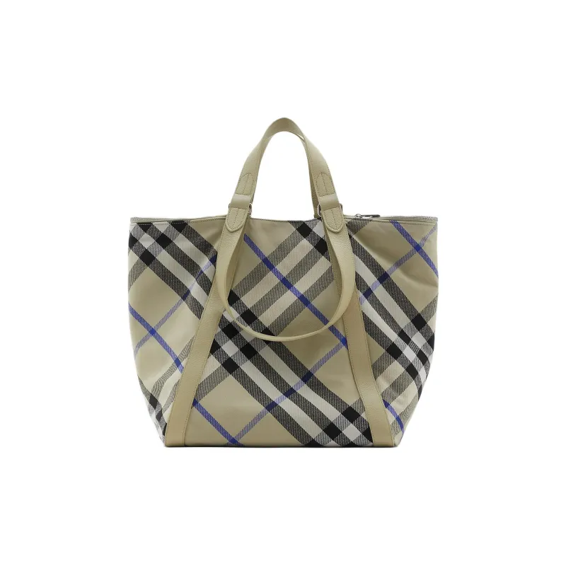 Burberry Polyester With Cotton Tote Bag, Shopping Bag, Shoulder Bag, Handbag Unisex Moss Green-2