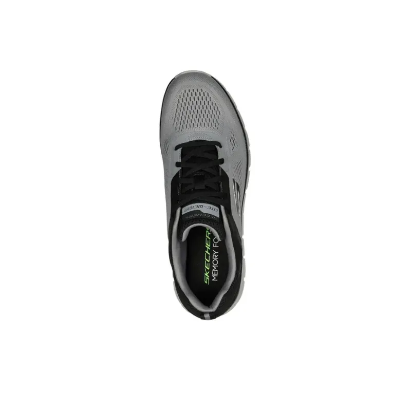 Skechers Cushioning Slip Resistant Waterproof Low Top Running Shoes Men's Black Gray-4