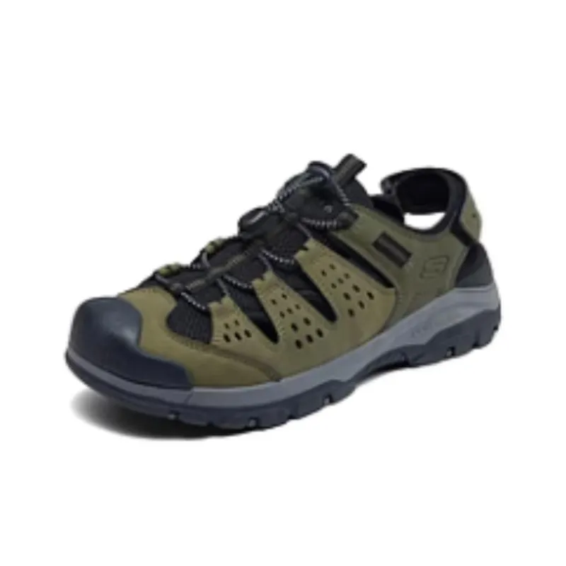 Skechers Slip Resistant Breathable River Trekking Shoes Men's Olive Green-2