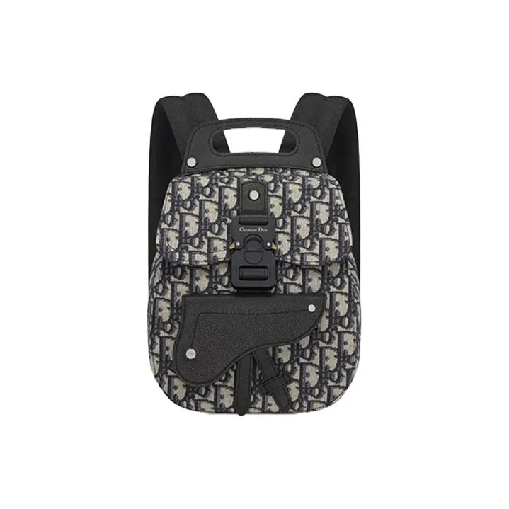 DIOR Canvas Backpack Mini Men's Blue-0