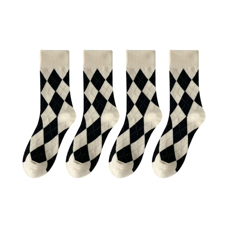 XXLLG Mid Calf Socks Women's 4 Pack-8