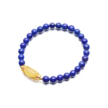 Pan Homestead Lapis Lazuli With Beeswax Fine Jade Bracelets Women's