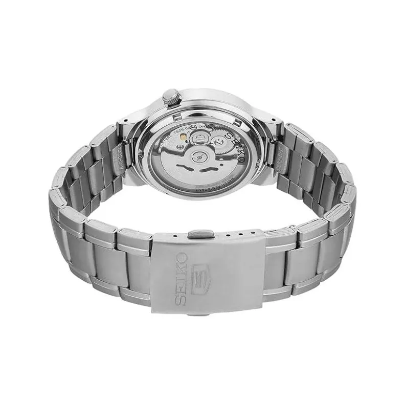 SEIKO Series 5 Mechanical Movement Stainless Steel Strap Watch Men's Watches White Dial SNKA01K1-4