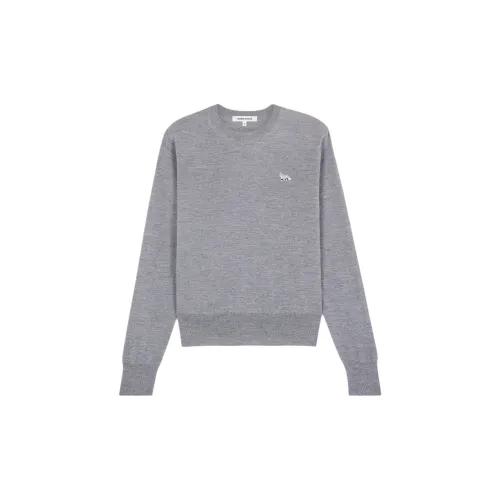 Maison Kitsune BABY FOX Series Sweatshirts Women's Gray