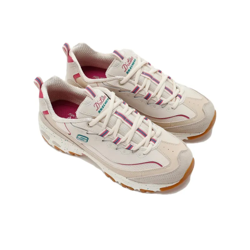 Skechers D'LITES 1.0 Cushioning Wear Resistant Low Top Casual Shoes Women's Beige-2