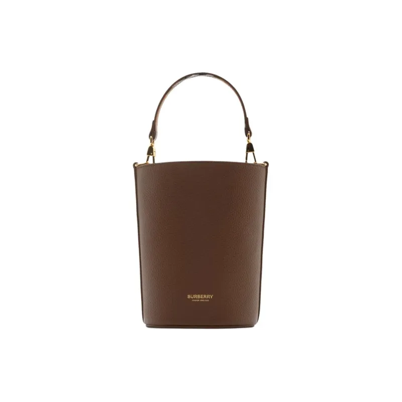 Burberry Grain Calfskin Bucket Bag, Handbag, Shoulder Bag, Crossbody Bag Small Size Women's Earth Tone-1