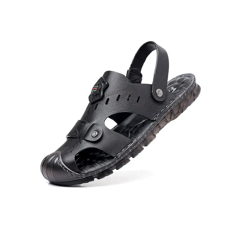Xiwencha TPR Sole Wrap toe Slippers Men's-9